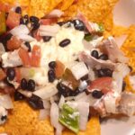 Spicy chicken nachos