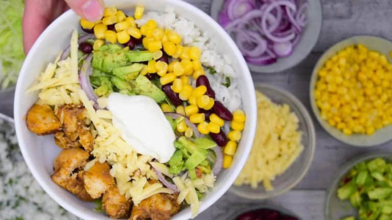 spicy chicken burrito bowl