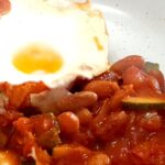 Spicy Baked Eggs with Beans