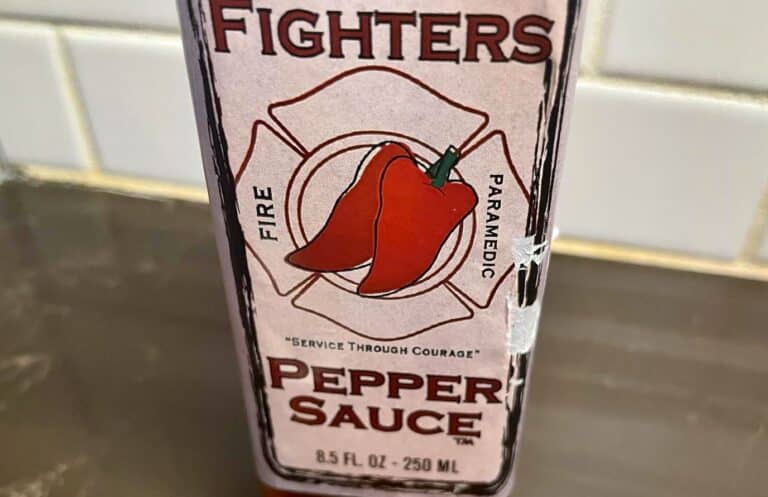 Palo Alto Firefighters Pepper Sauce label