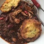 Beef Brisket Chili with Sweet Cornbread Dumplings