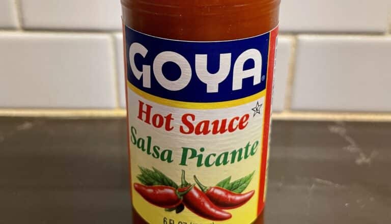 Goya Hot Sauce - Salsa Picante label
