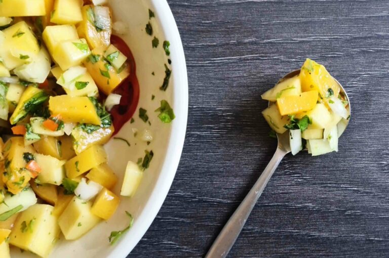 Peach habanero salsa