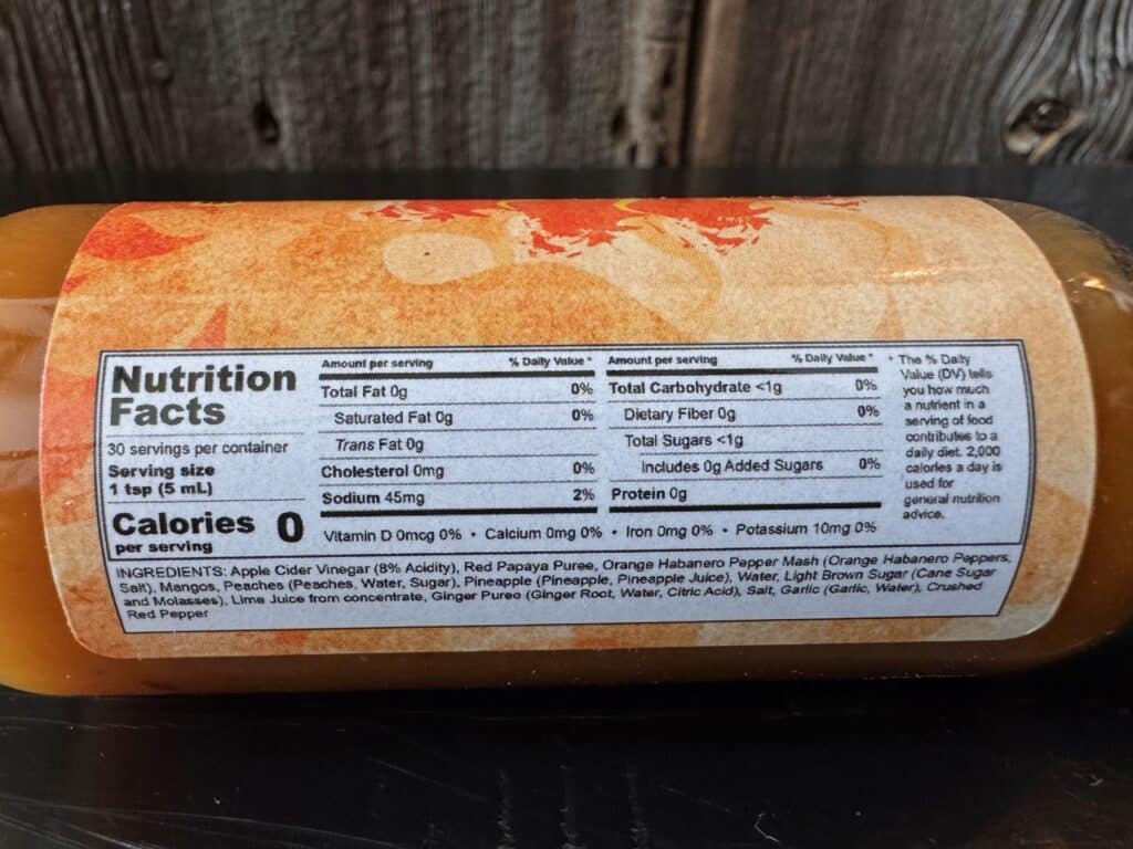 Tears of the Sun Hot Sauce Label